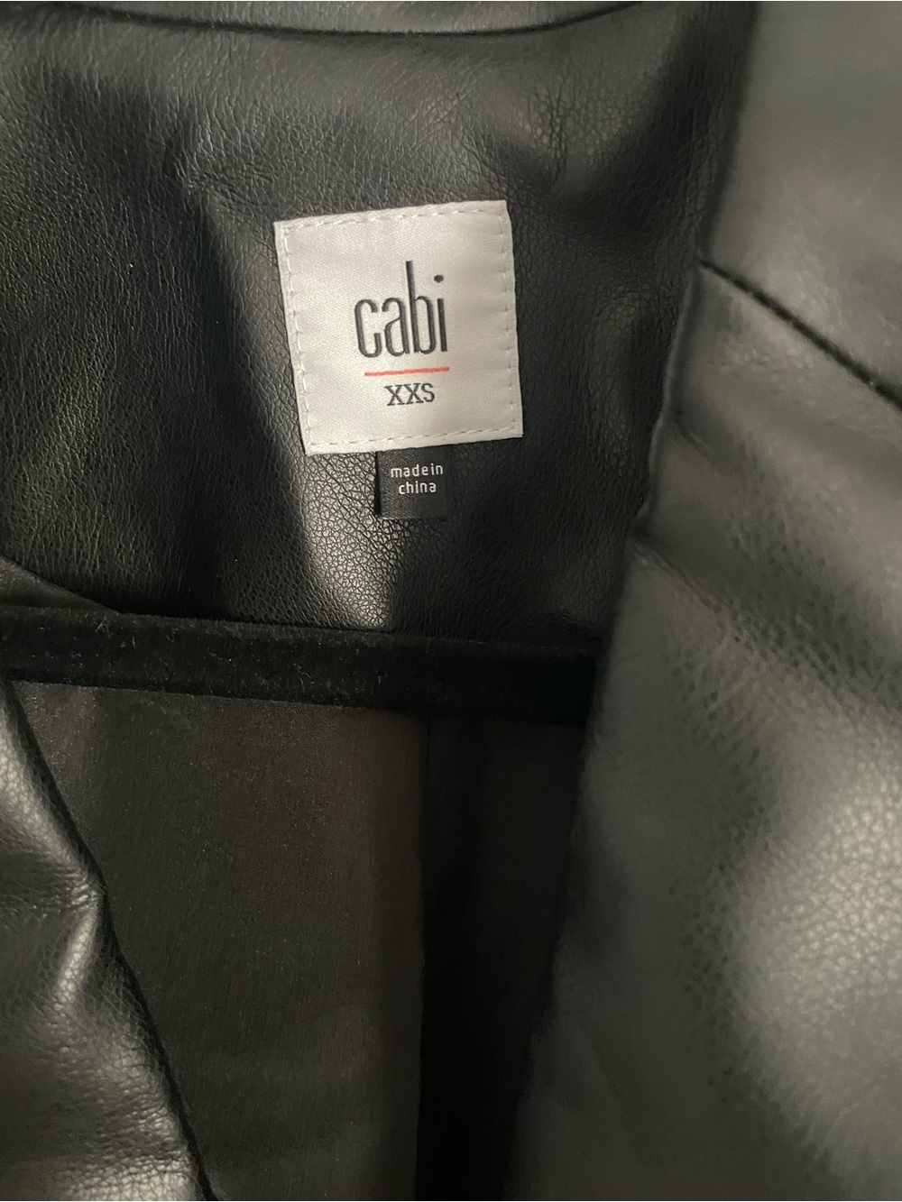 CAbi James Black Faux Leather Blazer - Picture 4 of 5